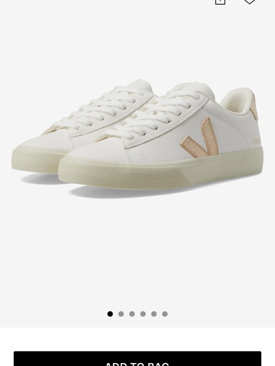 Veja Shoes - Veja Low-Top Sneakers in Off-White with Beige V Logo